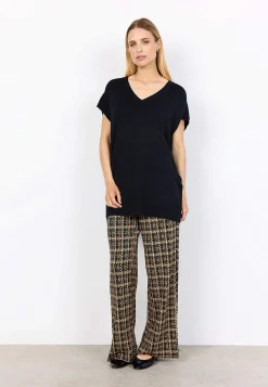 Soyaconcept Finstickad tunika Crememlange Outlet