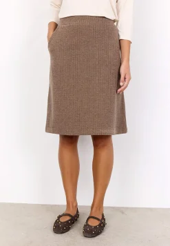 Soyaconcept Fiskbensmönstrad trikåkjol Online