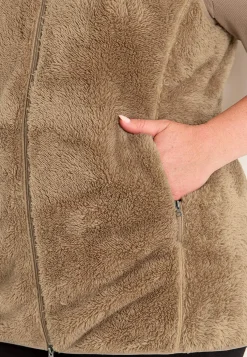 Cellbes of Sweden Fleeceväst med fickor Nougat Online