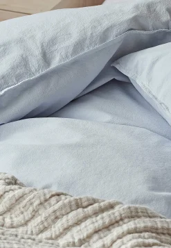 Borganäs Garnfärgat påslakanset Ljusblå Discount