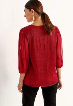 Cellbes of Sweden Glittrig festtopp Mörkröd Best