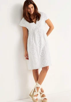 Johanna Toftby x Cellbes Hålbroderad klänningstunika Offwhite New