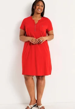 Cellbes of Sweden Härligt mjuk trikåklänning Röd Online