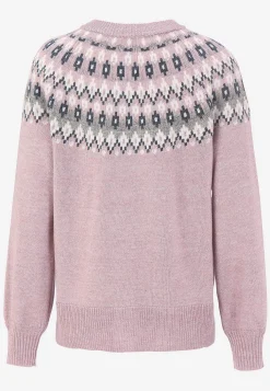 Cellbes of Sweden Jacquardmönstrad cardigan Rosa / Mönstrad Best