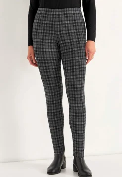 Cellbes of Sweden Jacquardmönstrade leggings Grå / Rutig