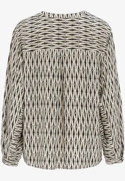 Freequent Jacquardvävd blus Svart / Beige / Mönstrad Hot