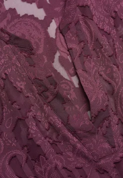 Cellbes of Sweden Jacquardvävd, skir blus Plommon New