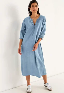 Cellbes of Sweden Jeansklänning med knappar Ljusblå / Denim Clearance