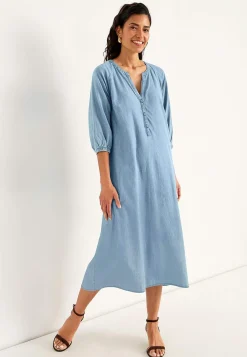 Cellbes of Sweden Jeansklänning med knappar Ljusblå / Denim Clearance