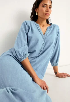 Cellbes of Sweden Jeansklänning med knappar Ljusblå / Denim Clearance