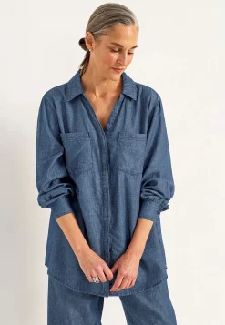 Cellbes of Sweden Jeansskjorta med knappar Mellanblå / Denim Outlet