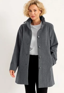 Cellbes of Sweden Kappa med ståkrage Gråmelange New