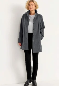 Cellbes of Sweden Kappa med ståkrage Gråmelange New