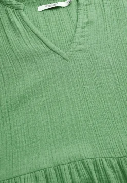 Cellbes of Sweden Klänning i krinklad bomull Ljusgrön