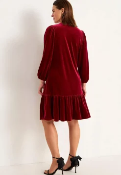 Johanna Toftby x Cellbes Klänning i velour med volang Sale