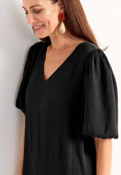 Cellbes of Sweden Klänning med puffärm Svart