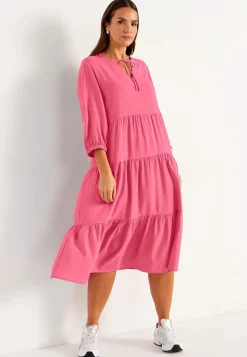 Cellbes of Sweden Klänning med volanger Mörkrosa Online