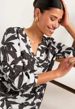 Cellbes of Sweden Klänning med volanger Brun / Mönstrad Outlet