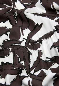 Cellbes of Sweden Klänning med volanger Brun / Mönstrad Outlet