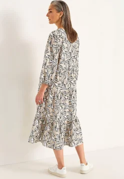 Cellbes of Sweden Klänning med volanger Beige / Mönstrad Sale