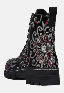 Rieker Känga med paljetter Svart / Mönstrad Online