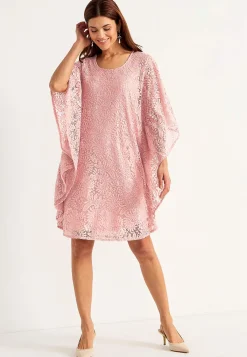 Cellbes of Sweden Kort spetsklänning Gammalrosa Best