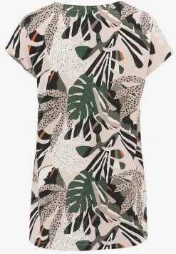 Cellbes of Sweden Kortärmad trikåtunika Beige / Mönstrad Discount