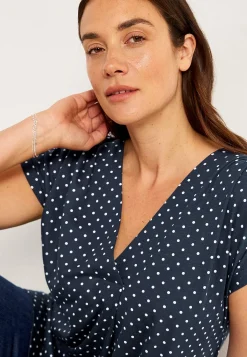 Cellbes of Sweden Kortärmad trikåtunika Prickig / Blå Online