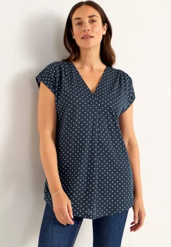 Cellbes of Sweden Kortärmad trikåtunika Prickig / Blå Online