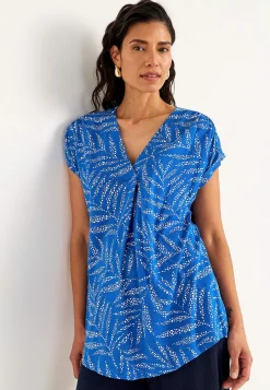 Cellbes of Sweden Kortärmad trikåtunika Blå / Mönstrad Discount
