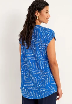 Cellbes of Sweden Kortärmad trikåtunika Blå / Mönstrad Discount