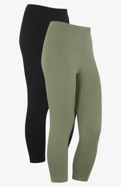 Cellbes of Sweden Leggings Frida 2-pack Ljus khakigrön + Svart Outlet