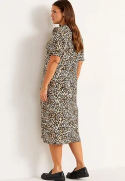 Cellbes of Sweden mönstrad trikåklänning Leopard Outlet