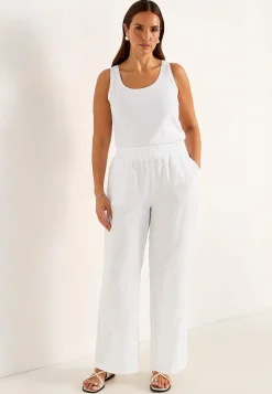 Cellbes of Sweden Linnebyxa Premium med vida ben Vit