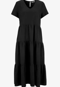 Cellbes of Sweden Linneklänning med volanger Svart Hot