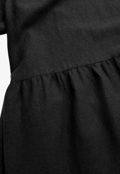 Cellbes of Sweden Linneklänning med volanger Svart Hot