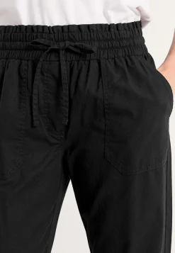 Cellbes of Sweden Lång byxa i tvättad bomull Svart Discount