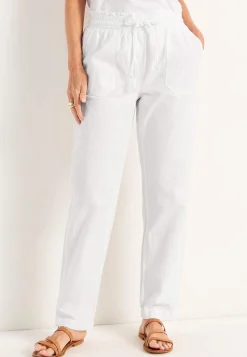 Cellbes of Sweden Lång byxa i tvättad bomull Sale