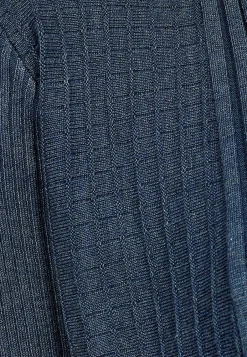 Freequent Lång, ribbad cardigan Claudisse Mörkgrön / Melerad