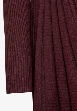 Freequent Lång, ribbad cardigan Claudisse Mörkgrön / Melerad