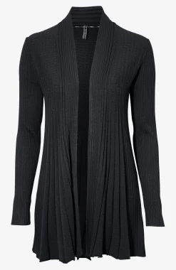 Freequent Lång, ribbad cardigan Claudisse Clearance