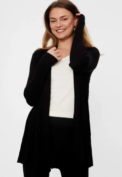Freequent Lång, ribbad cardigan Claudisse Clearance