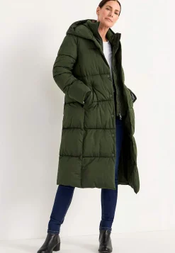 Cellbes of Sweden Lång vinterkappa Mörkgrön Sale