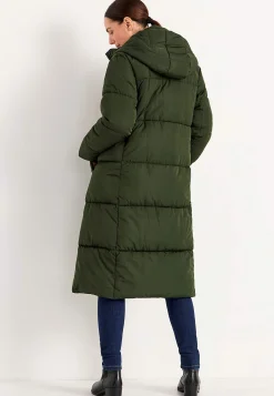 Cellbes of Sweden Lång vinterkappa Mörkgrön Sale