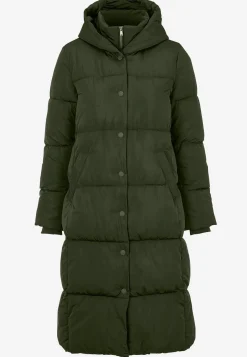 Cellbes of Sweden Lång vinterkappa Mörkgrön Sale