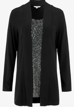 Cellbes of Sweden Långärmad 2-i-1-topp med paljetter Silvergrå Hot