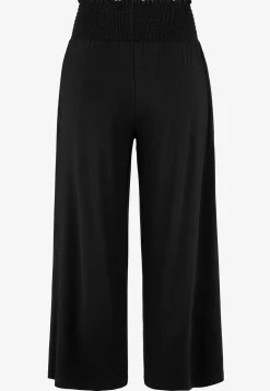 Cellbes of Sweden Mjuk trikåbyxa med smockad resårmidja Liv Svart Best