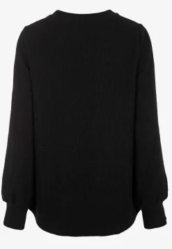 Cellbes of Sweden Mjuk trikåtröja med knappar Beata Svart Discount