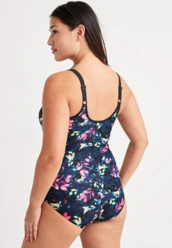 Cellbes of Sweden Mönstrad baddräkt med dragkedja Svart / Mönstrad Discount