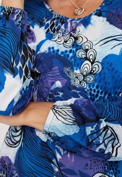 Cellbes of Sweden Mönstrad jerseyklänning Blå / Mönstrad New